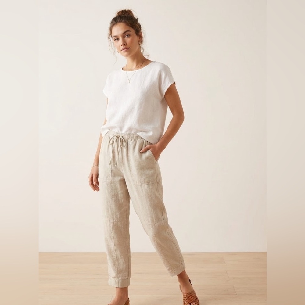 Zara Beige Ankle-Length Pants